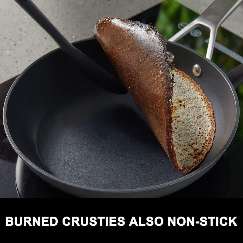 MsMk 10 Inch Frying Pan Nonstick with Lid, Induction Fry Pan with Lid, Titanium and Diamond Non Stick Coating From USA, for Induction, Ceramic and Gas Cooktops, Oven Safe 10 Inch Skillet Nonstick - Image 4